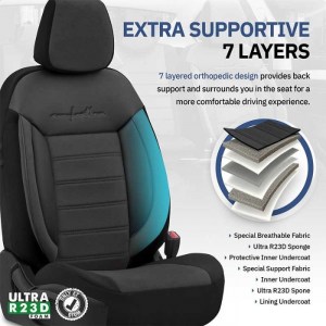 Тапицерия за седалки Otom Premium PRM118 (Черно/Бяло)