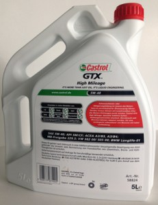 Castrol GTX  5W40 5 литра