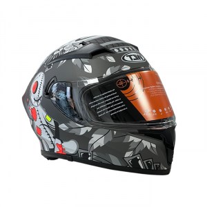 Каска за мотор WLT модел: 108 Matt Black/Red