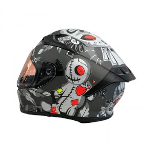 Каска за мотор WLT модел: 108 Matt Black/Red