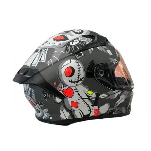 Каска за мотор WLT модел: 108 Matt Black/Red